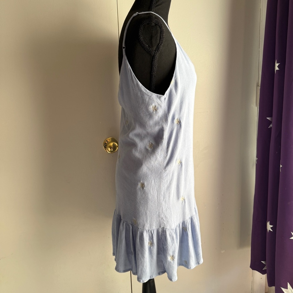 Storia Periwinkle Blue Shine Bright Swing Dress Stars Celestial Women’s Small - Picture 3 of 16